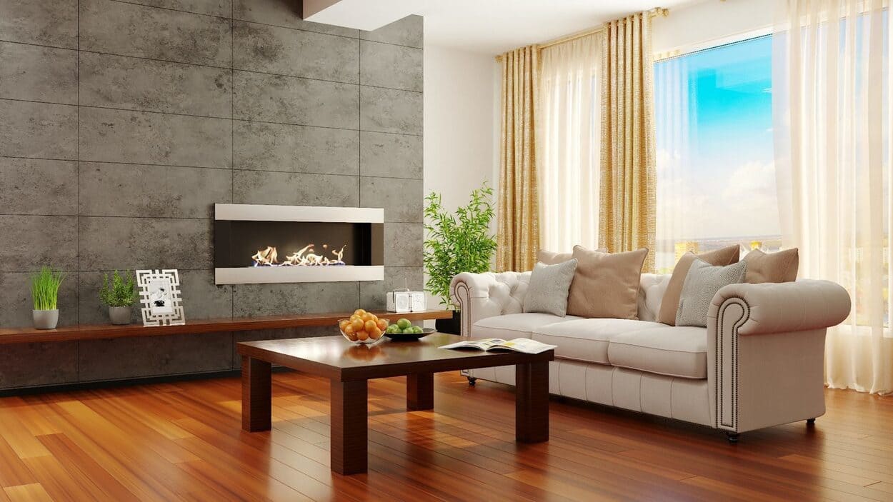 Биокамин "Русский огонь" Модерн 1200N настенный с защитным и декоративным стеклом по цене 48 100 руб.