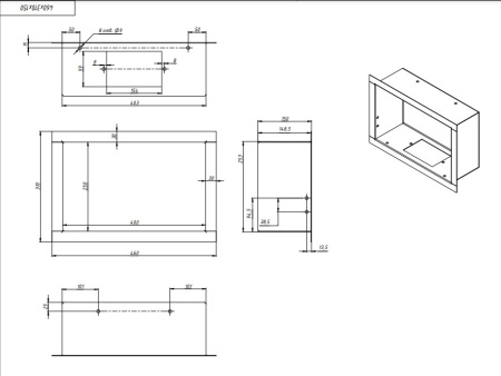 Биокамин "Русский огонь" Лайт 460V встраиваемый по цене 11 900 руб.