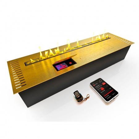 Автоматический биокамин ZeFire M 1000 латунный с ДУ по цене 405 000 руб.