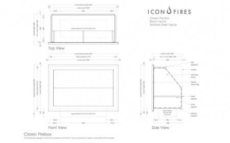 Встраиваемый биокамин CLASSIC FIREBOX Black по цене 304 400 руб.