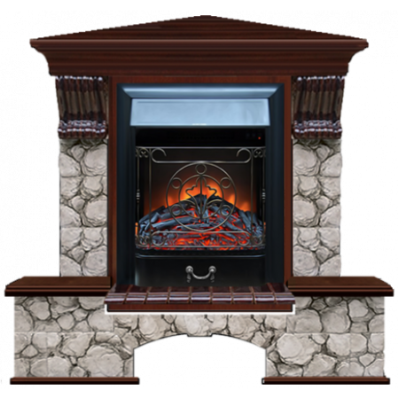 Бостон К Карелия угловой (красное дерево)+Majestic Black