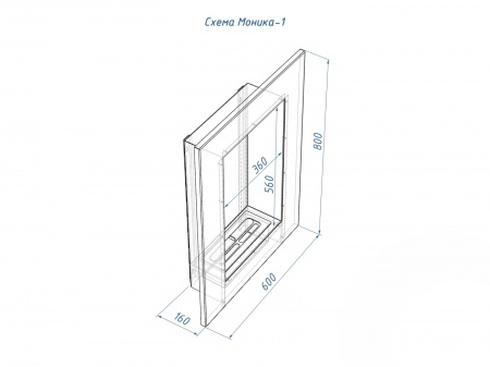 Настенный биокамин Lux Fire "Моника 2 Н" XS Настенный биокамин Lux Fire "Моника 2 Н" XS по цене 69 390 руб.