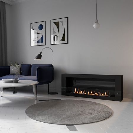 Биокамин SteelHeat WALL LONG 1500 черный по цене 65 070 руб.