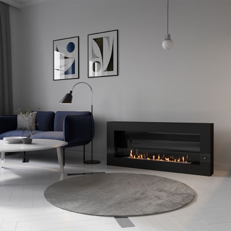 Биокамин SteelHeat WALL GRAND 1500 черный по цене 57 960 руб.