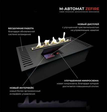 Автоматический биокамин ZeFire M 700 шлифованный по цене 219 000 руб.