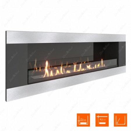 Биокамин SteelHeat LONG-H 1200 XL стекло + стемалит по цене 55 744 руб.