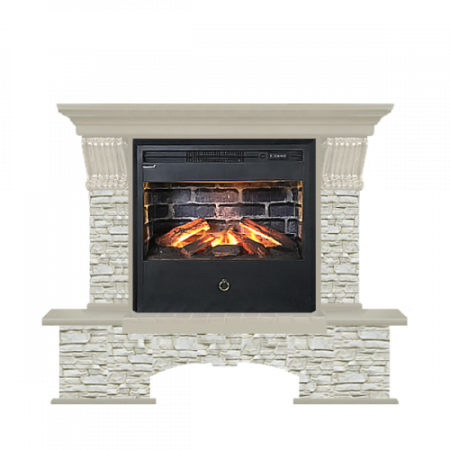 Бостон грот однотонный (беленый дуб)+Samba 3D Бостон грот однотонный (беленый дуб)+Samba 3D